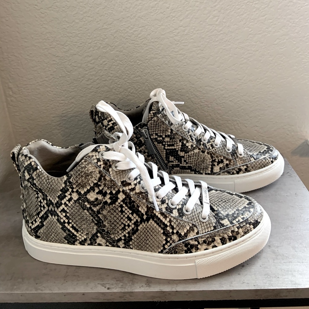 JSlides Embossed Leather High Top Sneakers - Women’s Size 9.5 NWOT